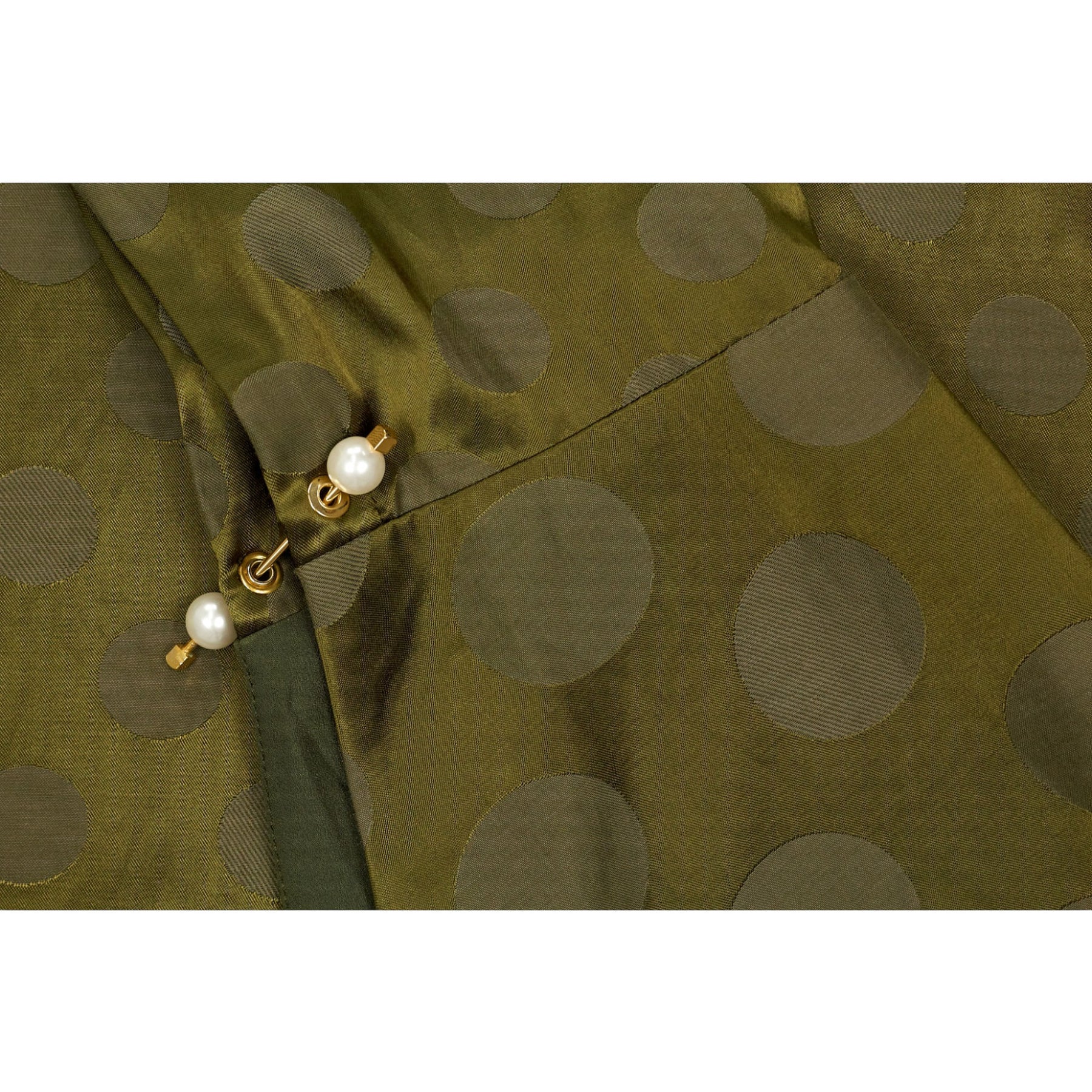 Mother of Pearl Olive Polka Dot Shirt