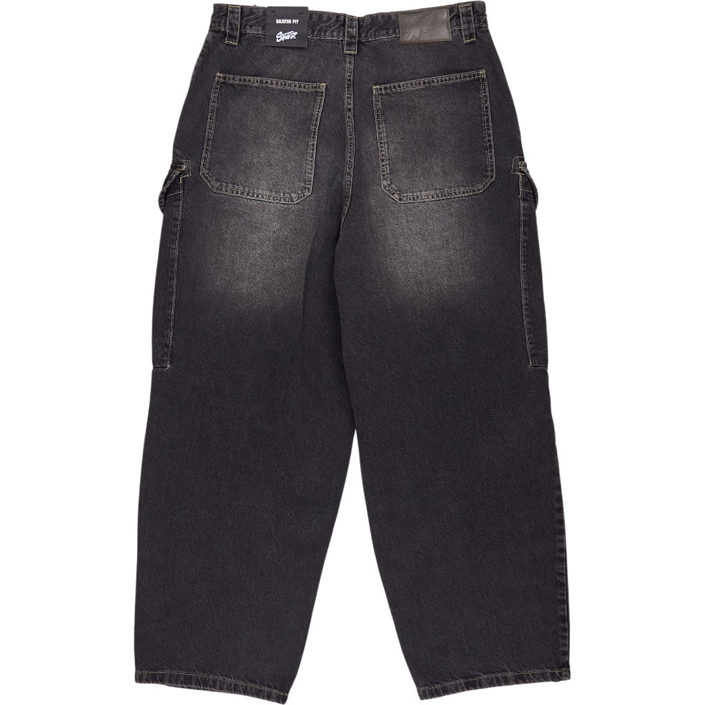 Pull & Bear Black Skater Fit Cargo Jeans