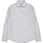 Moss White  Blue Striped Shirt