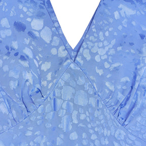 OMNES Light Blue Iris Midi Dress