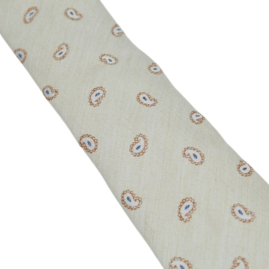 Tessitura Bottinelli x Moss Beige Patterned Tie Bundle x 3