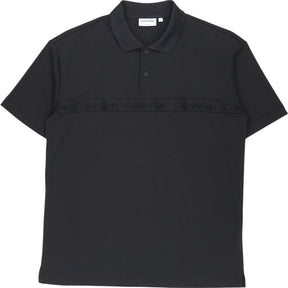 Calvin Klein Black Raised Logo Tape Polo