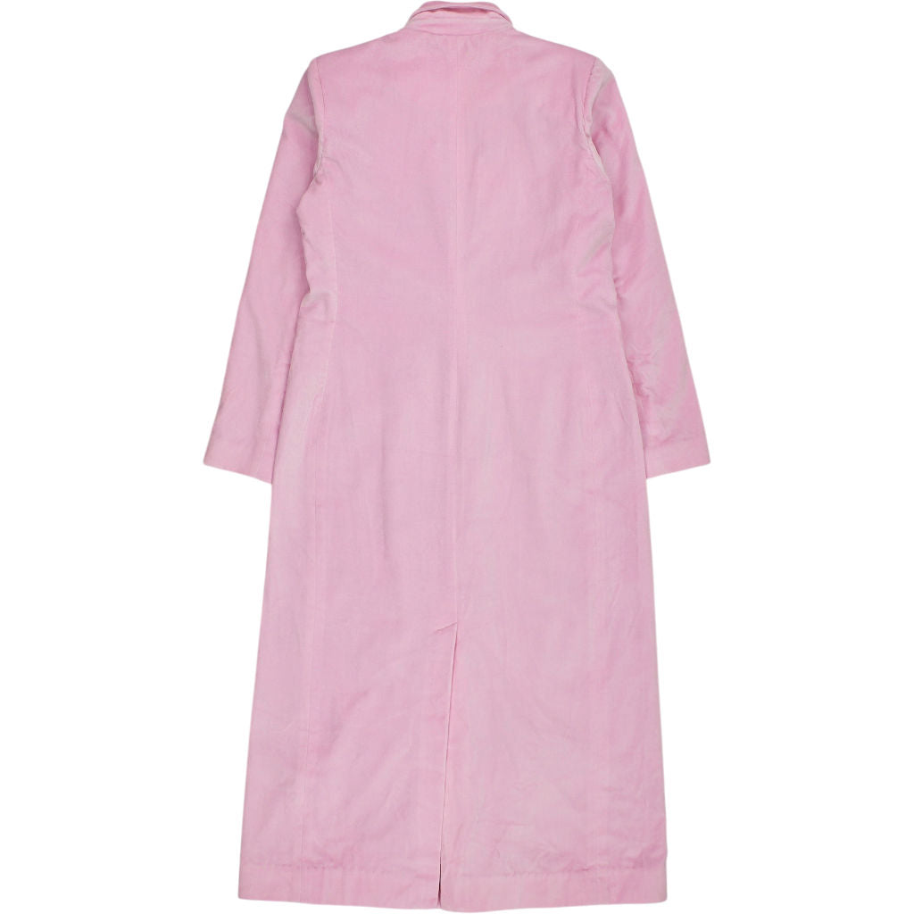 NRBY Pink Velvet Cotton Long Coat