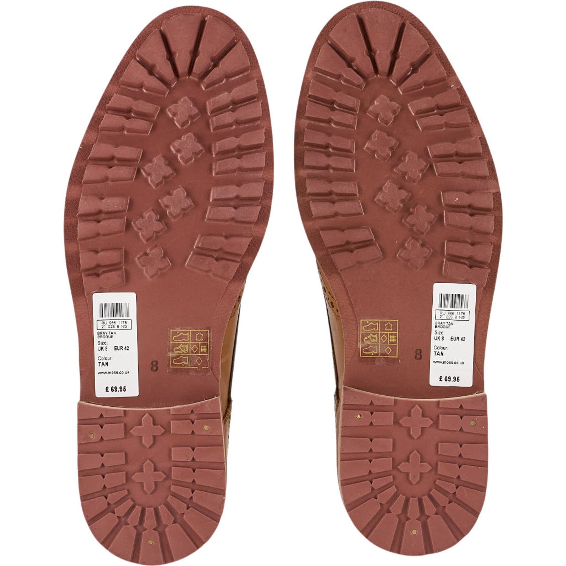 Moss Tan Leather Brogue Shoes