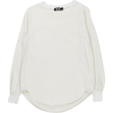 ME+EM White Silk Long Sleeve Top