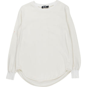 ME+EM White Silk Long Sleeve Top