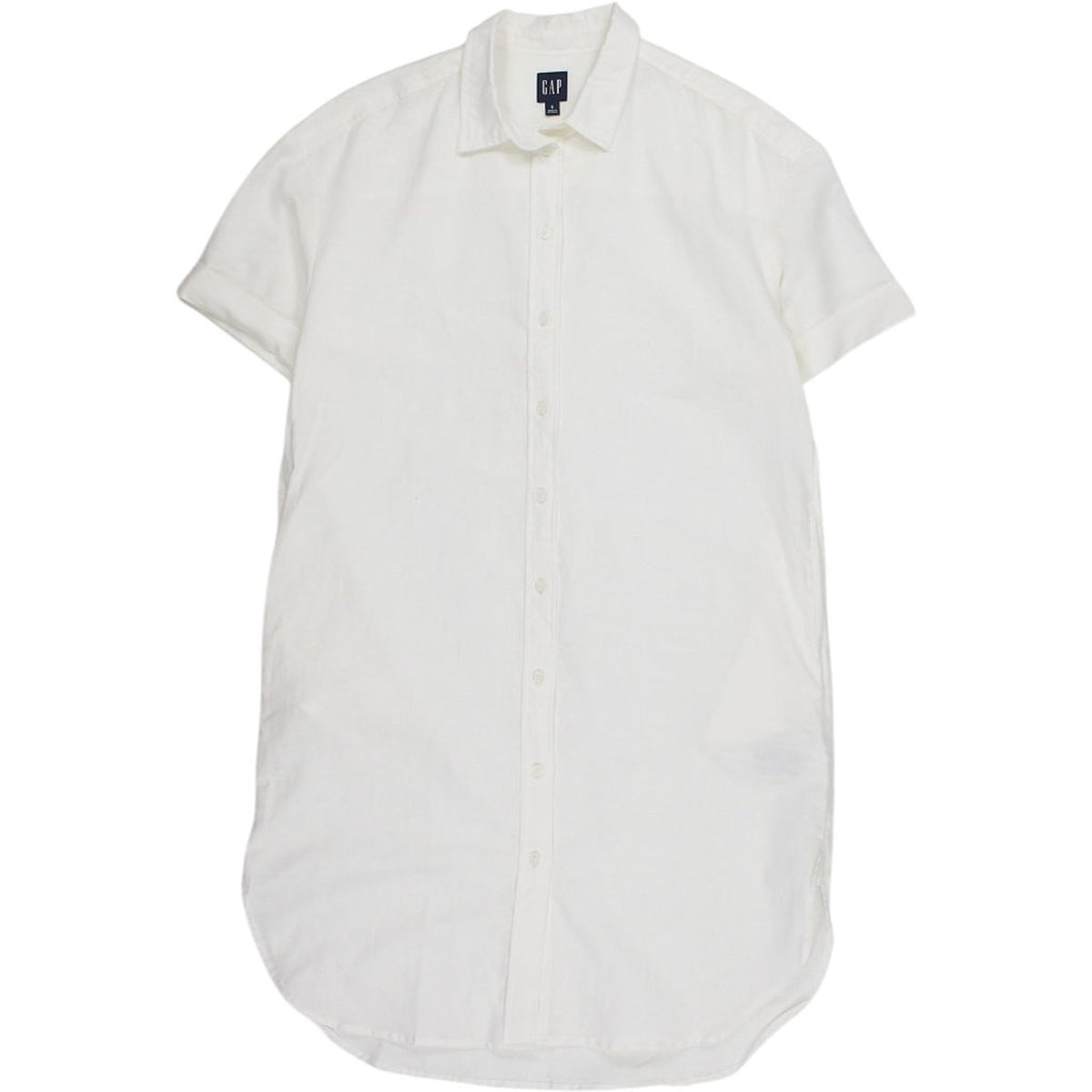 GAP White Short Sleeve Shirt Dress