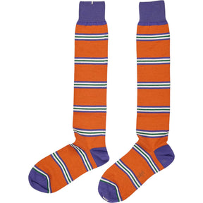 Drake's Orange Purple Stripe Socks