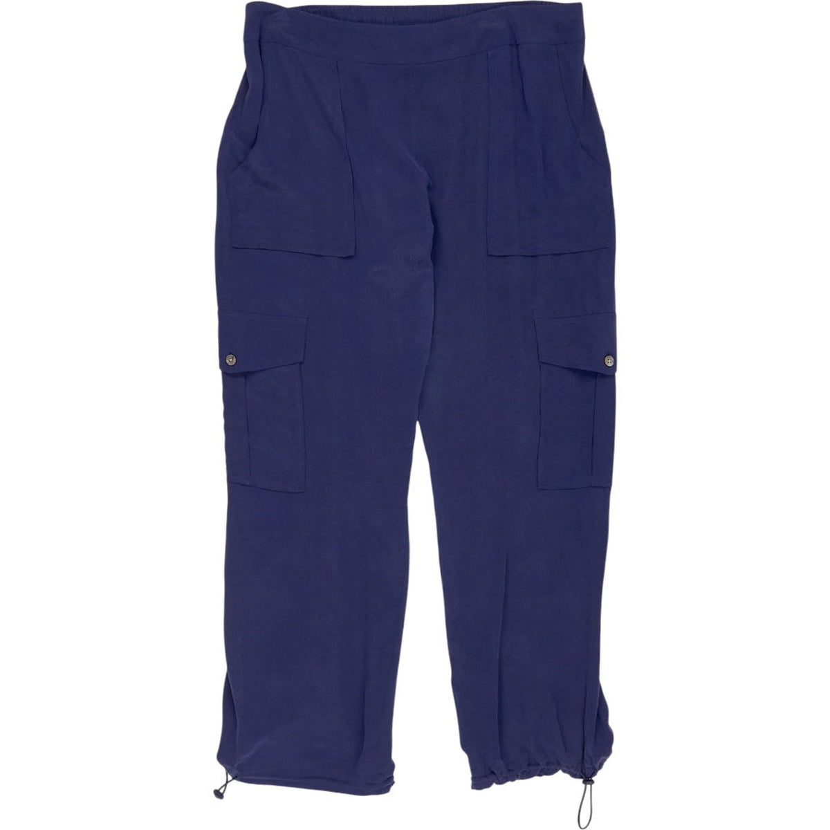 NRBY Blue Silk Cargo Trousers