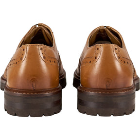 Moss Tan Leather Brogue Shoes