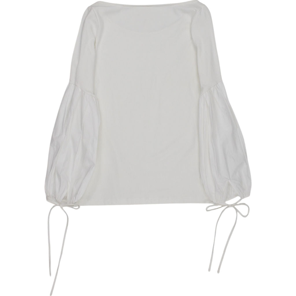 Mother of Pearl White Organic Cotton Top L