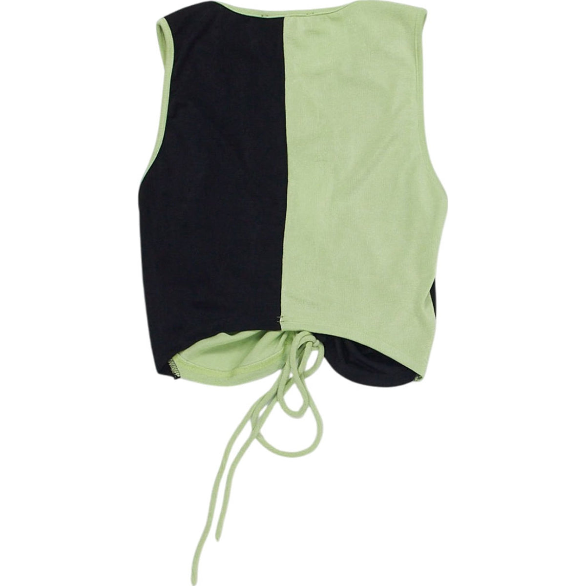 Motel Lime Black Nida Crepe Top