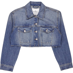 Pull & Bear Blue Cropped Denim Jacket