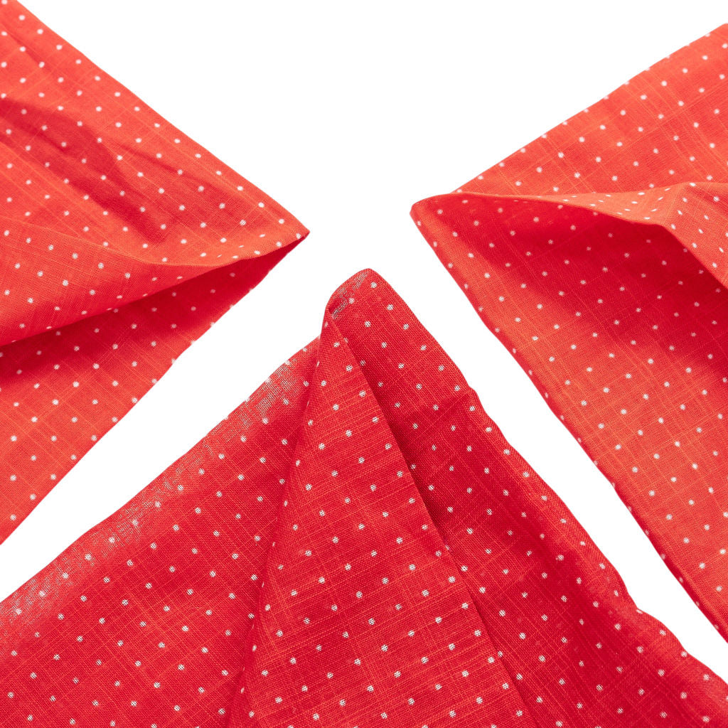 Anderson & Sheppard Red Spotted Pocket Square