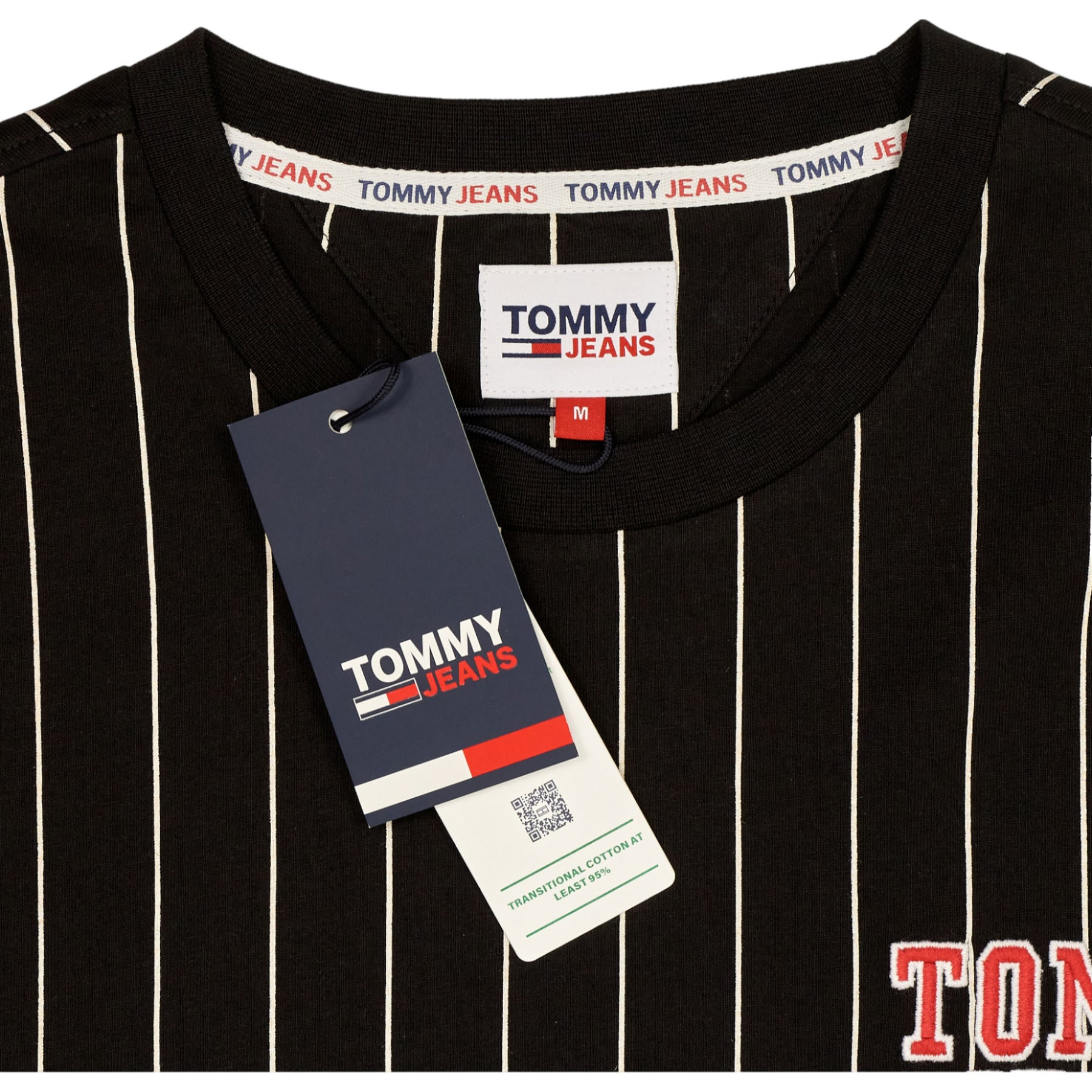 Tommy Jeans Black Pinstripe T-Shirt