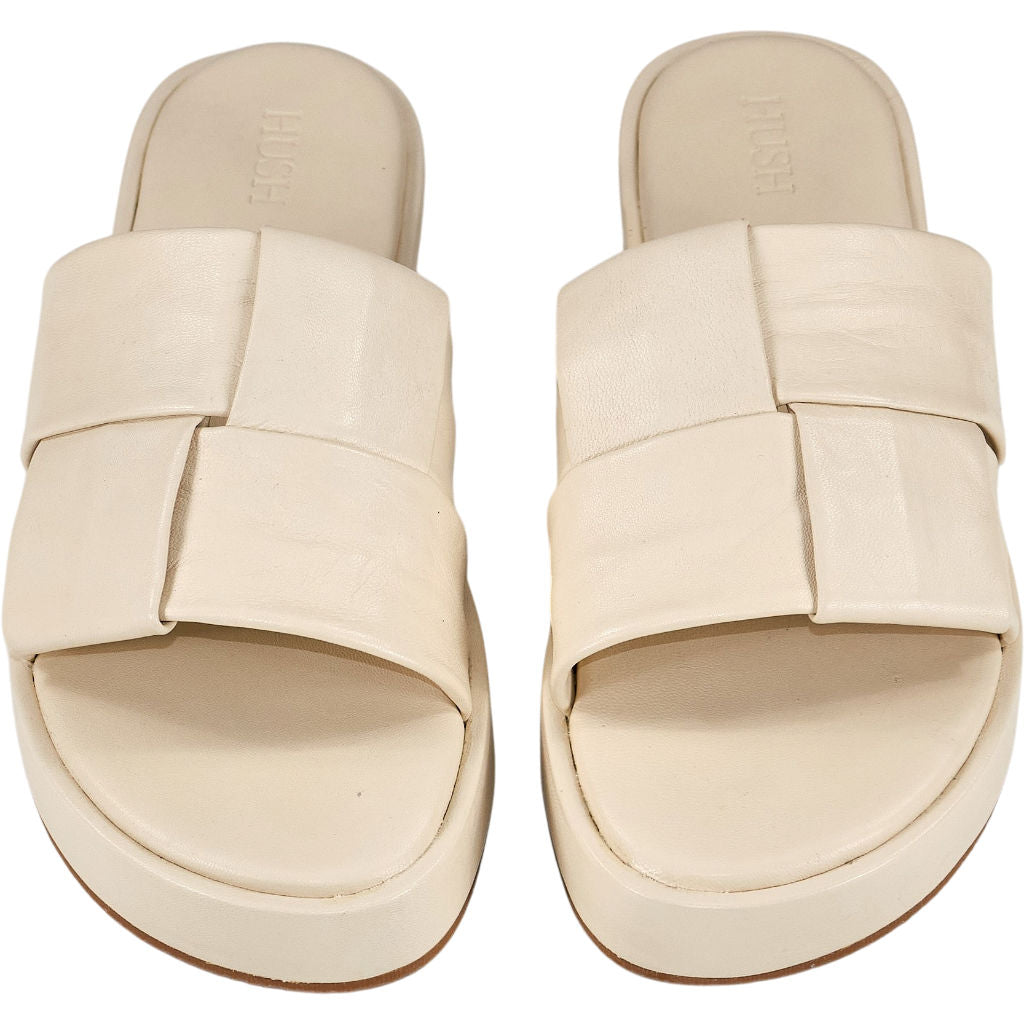 Hush Bone White Willa Weave Sandal