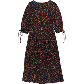 Springfield Black Floral Midi Dress