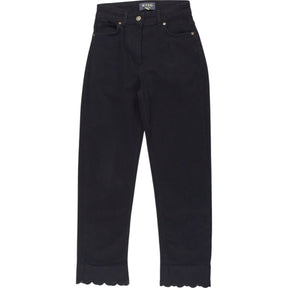 Wyse London Black Scalloped Hem Jeans
