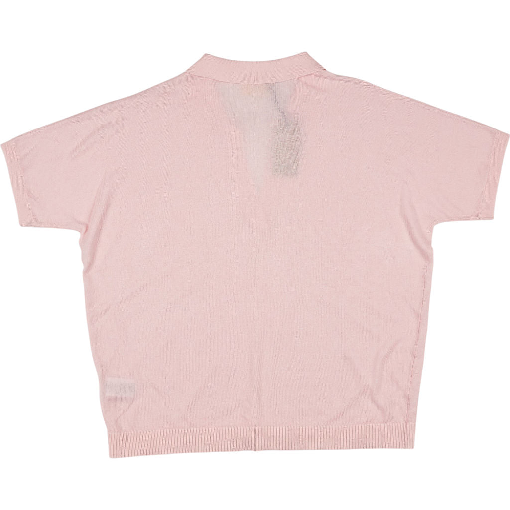 Hush Soft Pink Lulu Knitted Linen Blend Tee