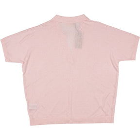 Hush Soft Pink Lulu Knitted Linen Blend Tee