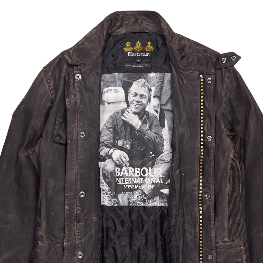Barbour Brown Leather Jacket