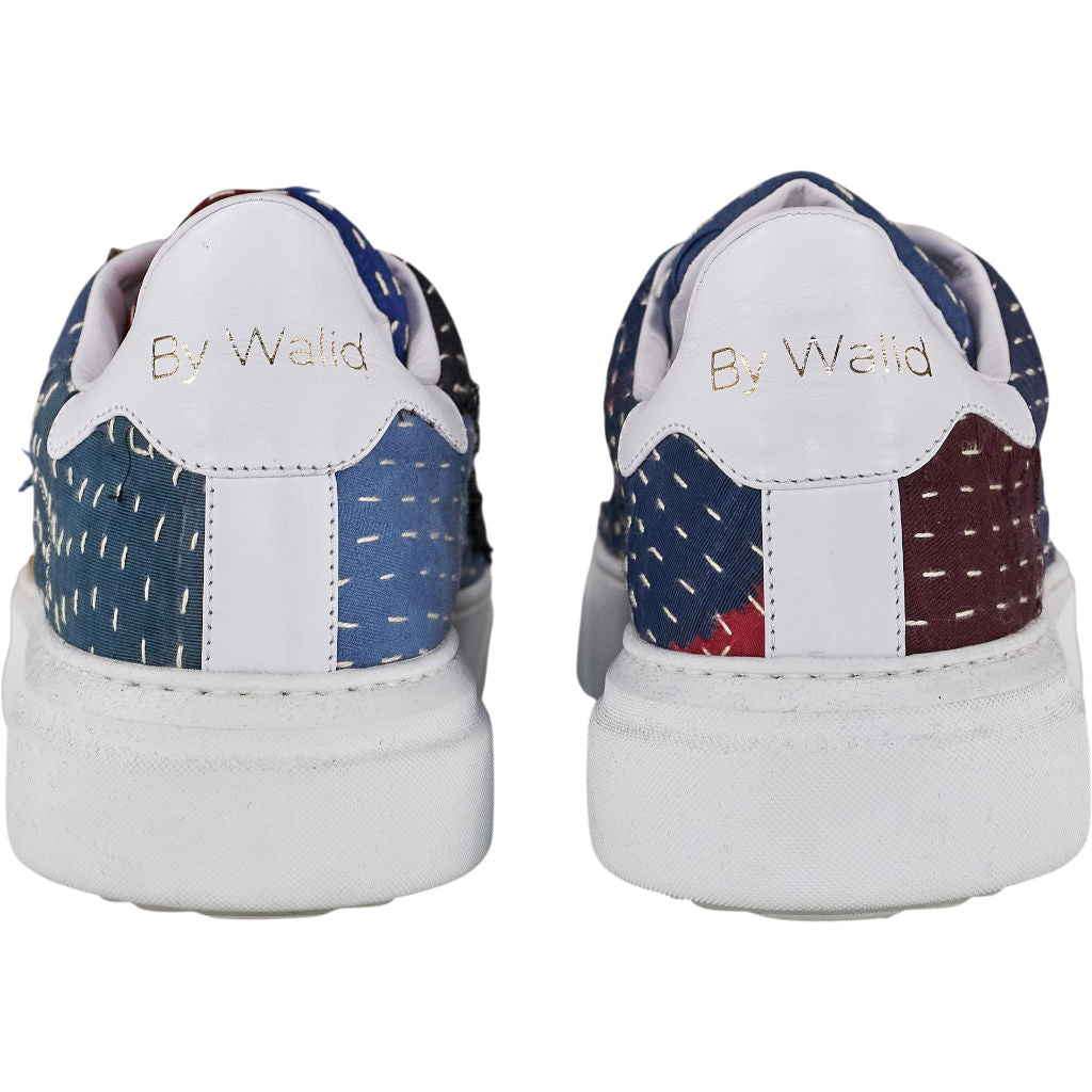 By Walid Multicoloured Silk Patch Trainers