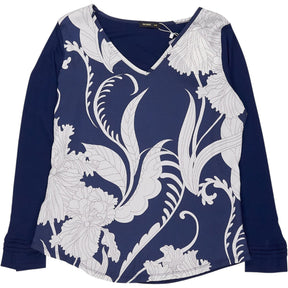 Promise Blue Floral Pyjama Top