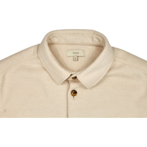 Moss Cream Collared Knit Shirt