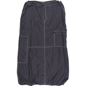 Motel Black Parachute Drawstring Skirt