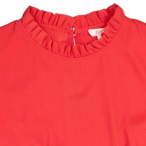 Finery Red Ruffle Midi Dress