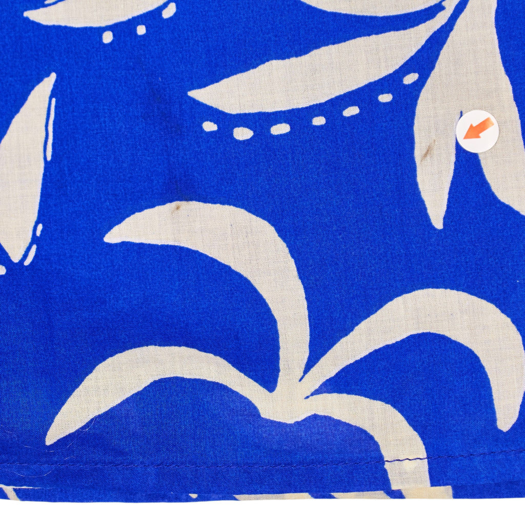 Hush Blue Abstract Palm Midi Skirt