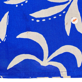 Hush Blue Abstract Palm Midi Skirt