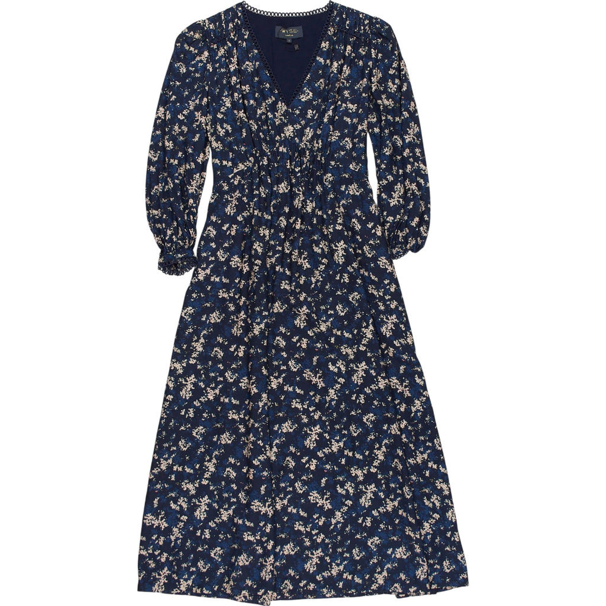 WYSE London Blue Floral Midi Dress