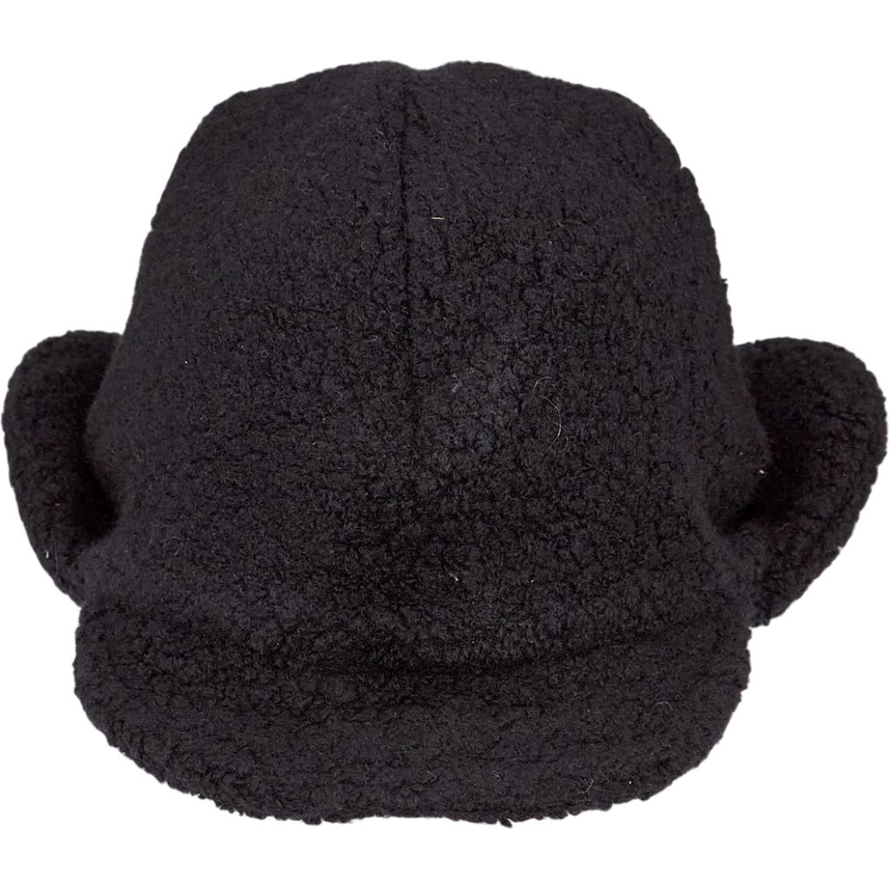 Cable Black Boucle Hat