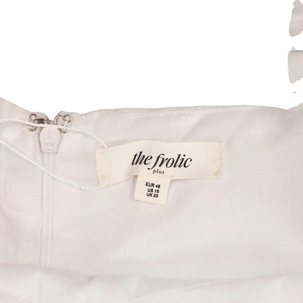 The Frolic Plus White Cotton Mini Dress