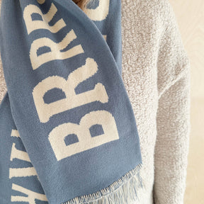 BRRRRRRRR - Cool Blue Knitted Scarf