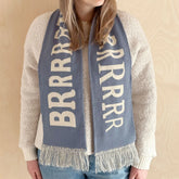 BRRRRRRRR - Cool Blue Knitted Scarf