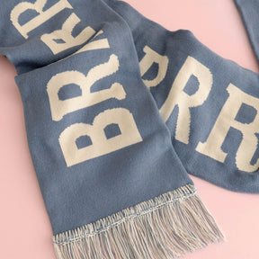 BRRRRRRRR - Cool Blue Knitted Scarf