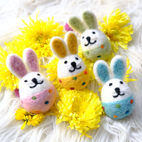 'Spotty Bunny' felt decorations by Fiona Walker England