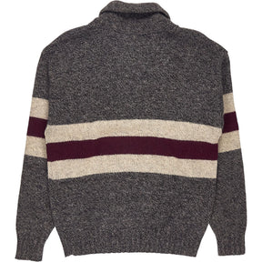 Eddie Bauer Grey Striped Knit Jumper
