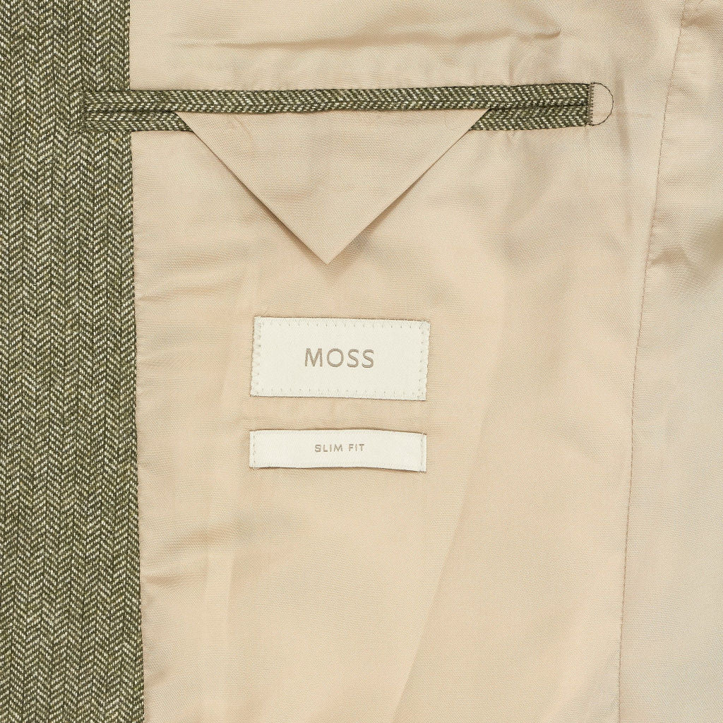 Moss Green Slim Fit Jacket