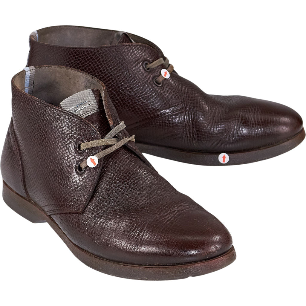 Ferragamo Brown Leather Chukka Boots