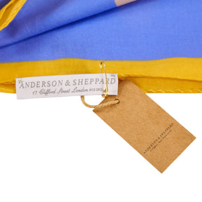 Anderson & Sheppard Blue Yellow Nautical Scarf