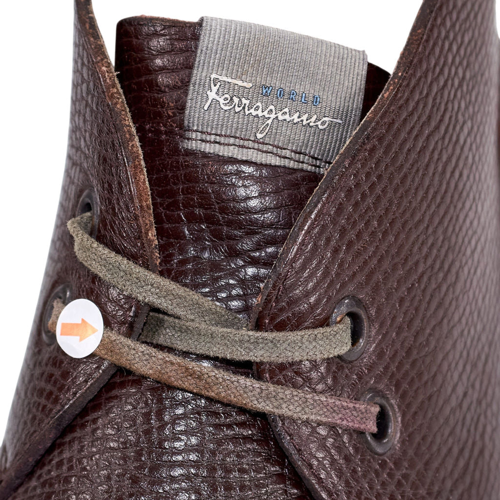 Ferragamo Brown Leather Chukka Boots