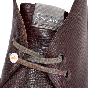 Ferragamo Brown Leather Chukka Boots
