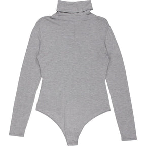 Novo Grey Roll Neck Long Sleeve Bodysuit