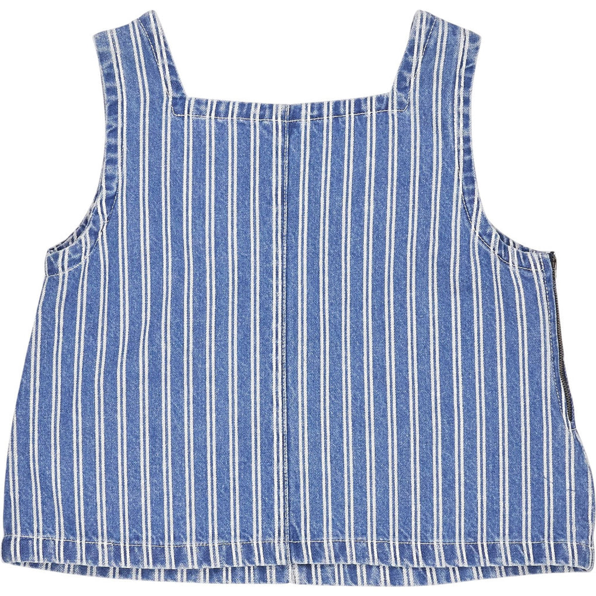 OMNES Blue Striped Sleeveless Top