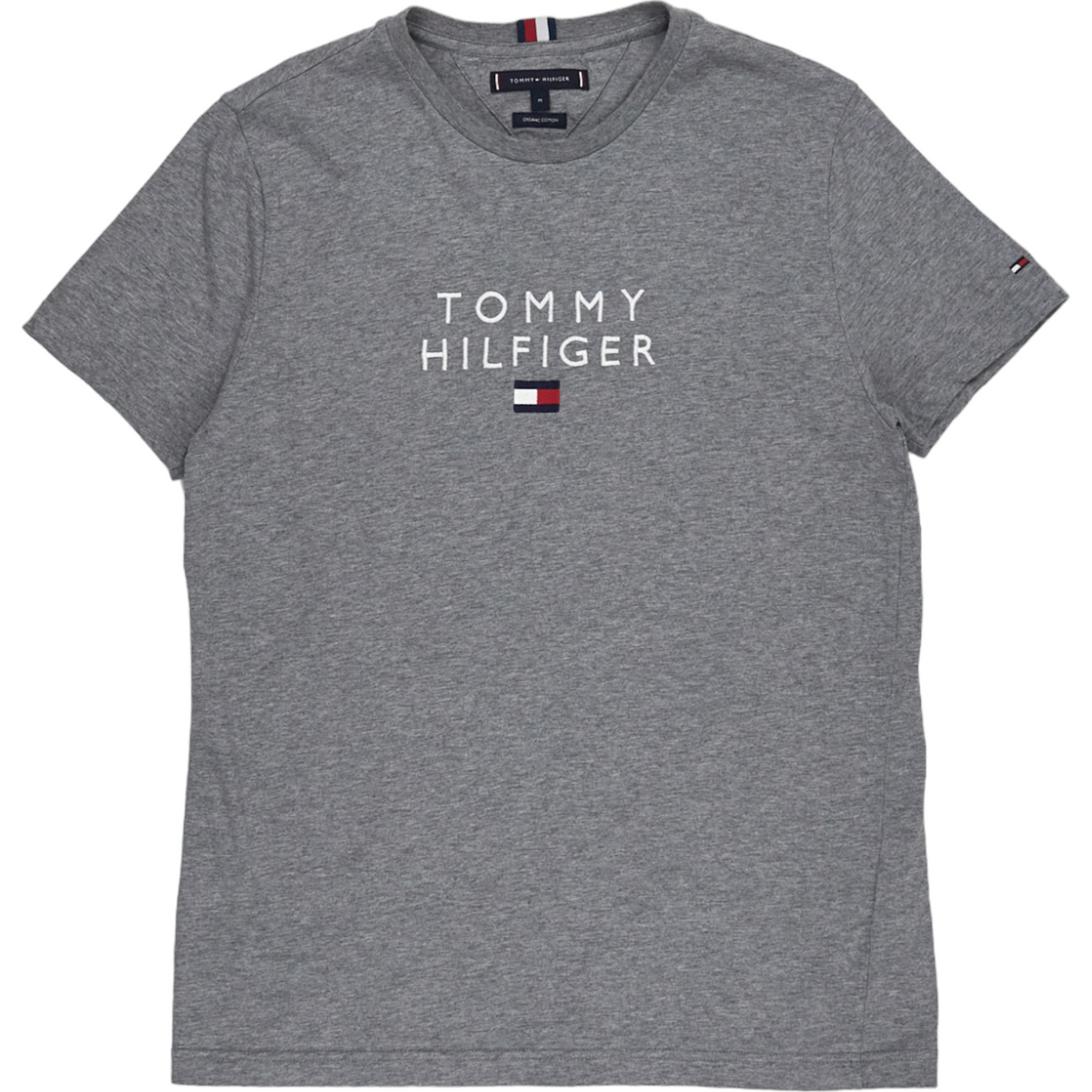 Tommy Hilfiger Grey Marl Embroidered T-Shirt