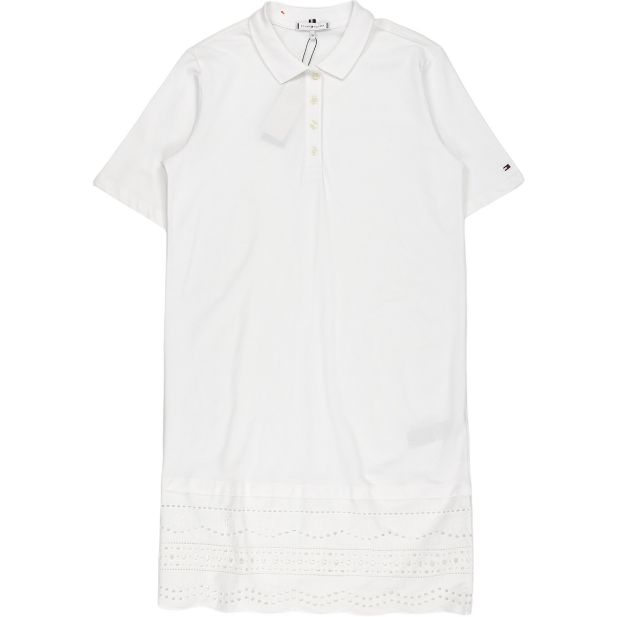 Tommy Hilfiger White Broiderie Polo Dress