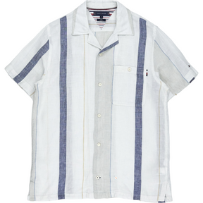 Tommy Hilfiger White Striped Linen Shirt